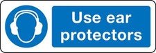 USE EAR PROTECTION SIGN X 5 SIGNS