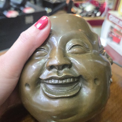 Large bronze copper buddha - large,