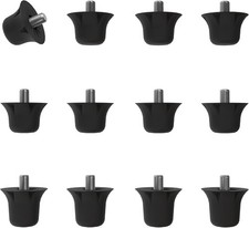 12x Classic Nylon SG Replacement Football Studs Soft Ground Black 13/16mm