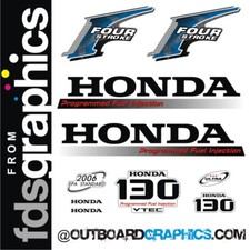 Honda BF 130hp 4 stroke outboard engine decals/sticker kit