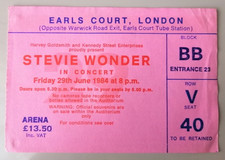 STEVIE WONDER / CONCERT TICKET