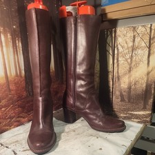 Clarks Indigo Womens Brown Leather Calf-knee Length Boots Size UK 6.5/40 D