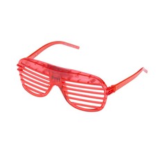 2 - 96 Red Flashing LED Shutter Glasses Light Up Slotted Party Glow Wholesale