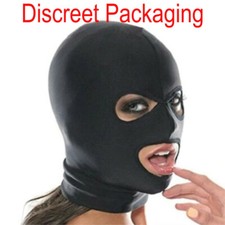 Bondage Fetish Head Hood Open Eyes Mouth Face Mask Breathable Adult Cosplay BDSM