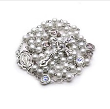 Beautiful pearl rosary - pearl,