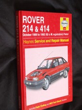 Haynes Workshop Service Repair Manual Rover 214 414 1989 - 1992