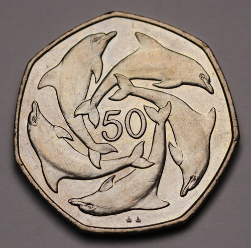 1990 gibraltar pence 50p - aa,