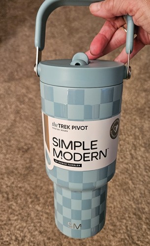 Simple modern blue checker - simple,