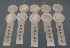 Lot of 10 Rosette Ribbons 3"