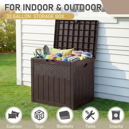 Garden storage box 33gal 126l - storage,