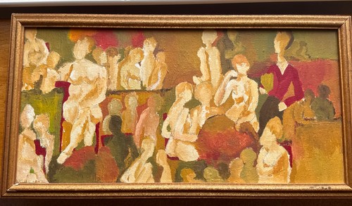 Vintage painting original - painting, mid