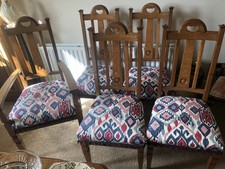 Shapland And Petter Solid Oak Arts&Crafts Dining Chairs