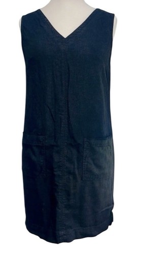 Next black neck - v, linen
