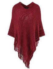 Ferand Women's Knit Poncho Shawl Cape – Elegant Lightweight Layering Wrap