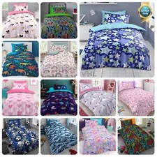 KIDS DUVET COVER Set Single Quilt Microfiber Bedding With Pillowcase Boys Girls