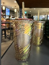 RARE Starbucks New Christmas GOLD  Tumbler / Cup 2025