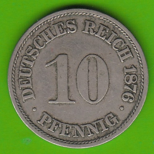 German empire pfennig - 10, 1876