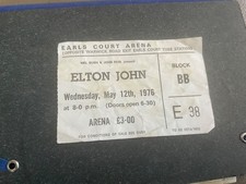 ELTON JOHN - earls court TICKET may 1976