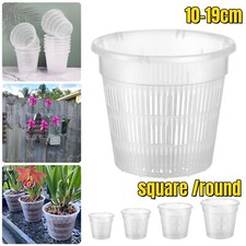 1-5pcs Clear Plastic Orchid Pots with Holes Hollow Breathable Gardening Garden