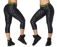 Zumba Dream Capri Leggings - Bold Black ~ S  M ~New! Free Ship!