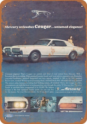 Metal sign 1967 mercury - sign,