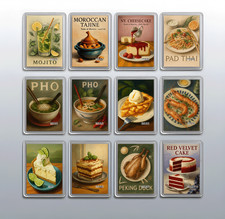 Desserts & Cuisine Fridge Magnet – Food Themed Kitchen Home Decor