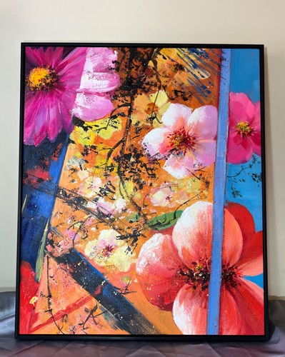 Framed original hand painted - original,