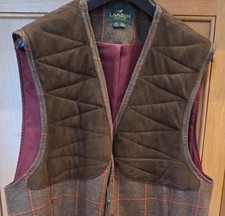 *LAKSEN* Lovat Tweed Shooting Vest: Size L (42-44”)