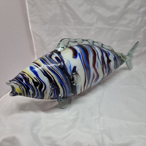 Vintage old large glass fish - old,
