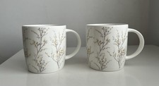 2 x Laura Ashley Home Pussy Willow Mugs Fine Bone China