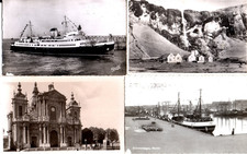 POSTCARDS – 48 BLACK & WHITE POSTCARDS VARIOUS FOREIGN LOCATIONS POSTED/UNPOSTED