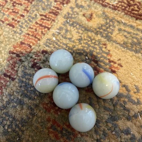 Vintage milky white - 6, marbles
