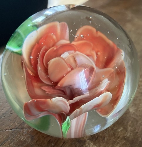 Orange flower vintage glass - orange,