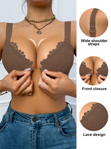Elegant lace bra with - , front