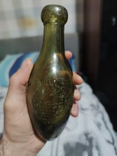 Hamilton Amber Codd Salford Leigh Vintage Antique Glass Bottle 6oz