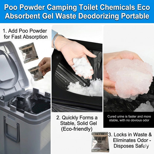Poo powder camping - poo, toilet