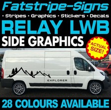 to fit CITROEN RELAY L3 LWB GRAPHICS STICKERS STRIPES DAY VAN CAMPER MOTORHOME