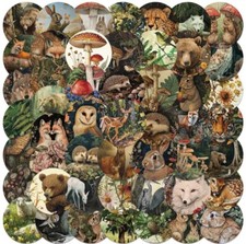 50 WOODLAND ANIMALS Stickers
