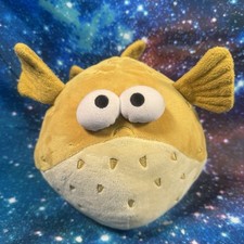Rare Disney Store Finding Nemo Bloat Puffer Fish Plush Soft Toy Sea Stamped