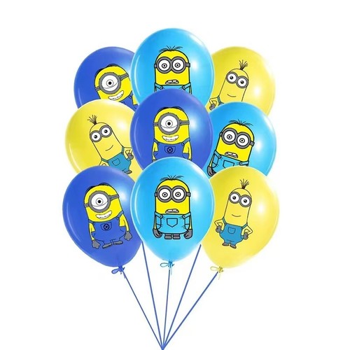 Minions x10 balloons birthday - minions,