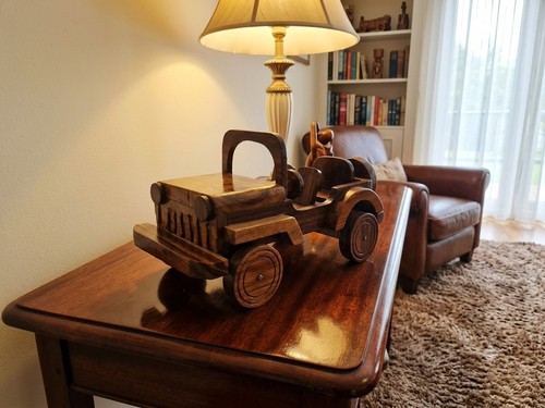 Wooden handmade jeep model - jeep,