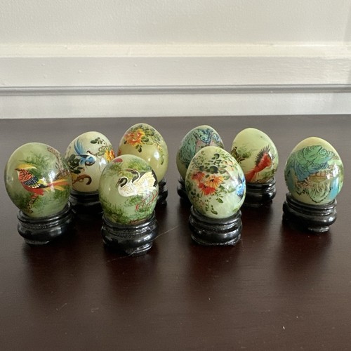 Vtg oriental hand painted jade - painted,