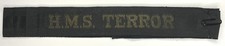 Vintage HMS Terror Cap Tally