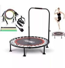  Trampoline for Adults & Kids Tear Resistant  Fitness rebounder