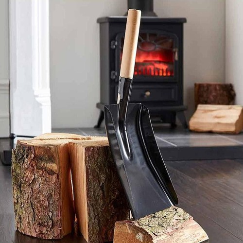 Metal dust pan wooden - dust, handle