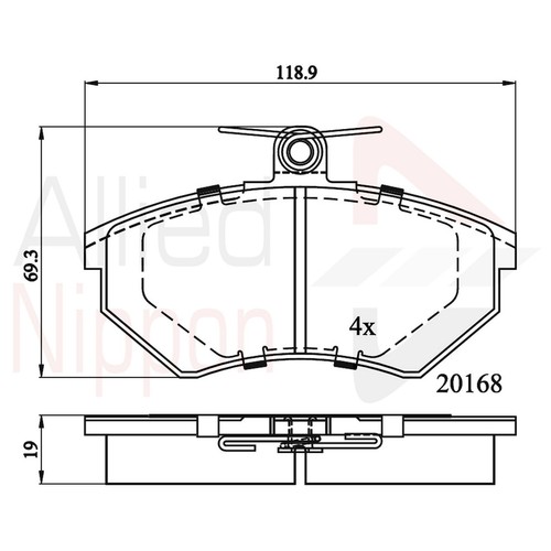 Brake pads set for - set, vw