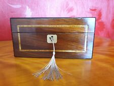 VICTORIAN MAHOGANY INLAID JEWELLERY BOX