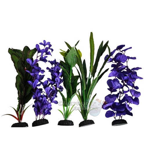 Pack aquarium silk plants - 5,