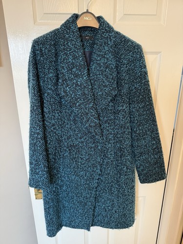 Teal boucle coat from co - teal,