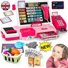 Kids Mini Toy Cash Register Checkout Till Sound Working Scanner Kids Gift Uk NEW